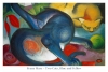 Franz Marc - Two Cats, Blue and Yellow Variante 1
