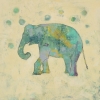 Teal & Beige Elephant Variante 1