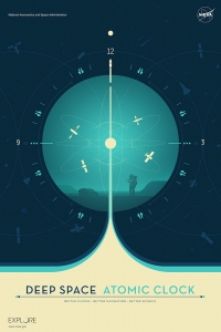 Deep Space Atomic Clock Poster - Blue Version, Credit: NASA/JPL-Caltech