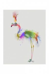 Rainbow Animals No. 4 - Flamingo