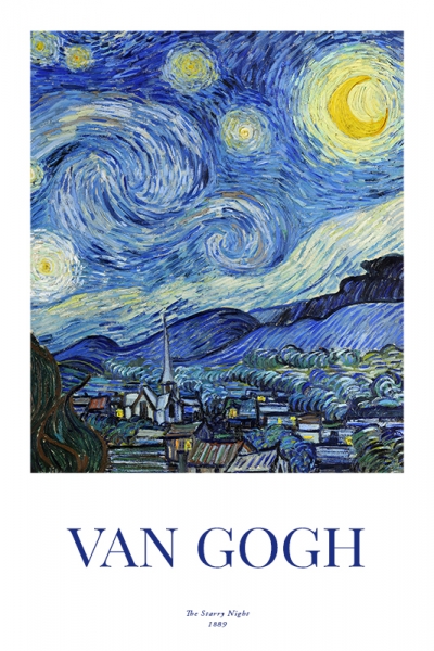 Vincent van Gogh - Starry Night Variante 1 | 40x60 cm | Premium-Papier