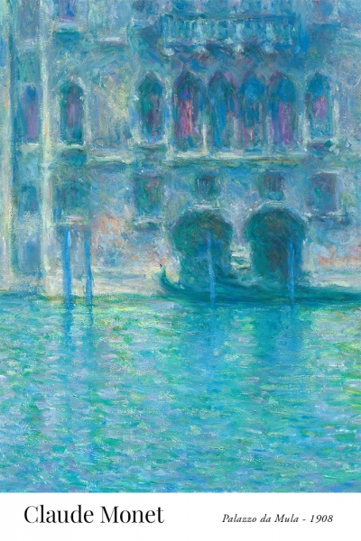 Claude Monet - Palazzo da Mula, Venice Variante 2 | 13x18 cm | Premium-Papier
