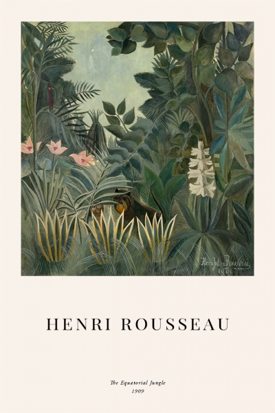 Henri Rousseau - The Equatorial Jungle Variante 1 | 30x45 cm | Premium-Papier
