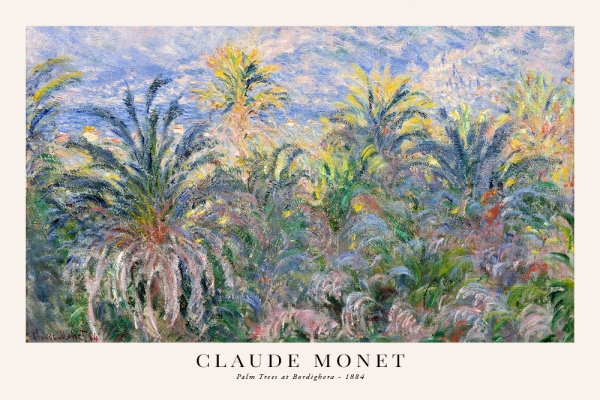 Claude Monet - Palm Trees at Bordighera Variante 1 | 60x90 cm | Premium-Papier