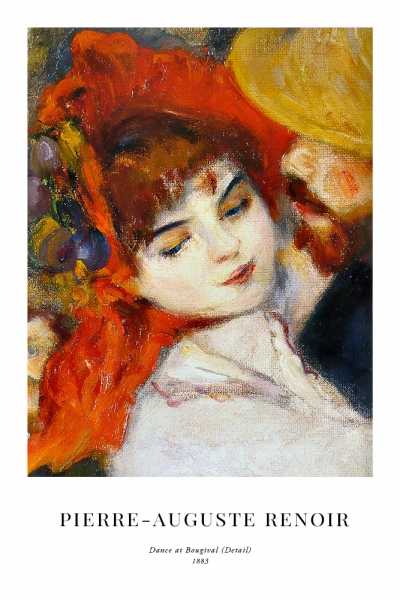 Pierre-Auguste Renoir - Dance at Bougival (Detail) Variante 1 | 60x90 cm | Premium-Papier wasserfest