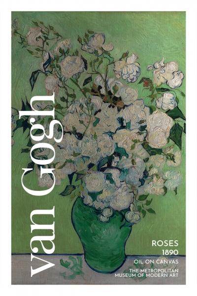 Vincent van Gogh - Roses Variante 1 | 60x90 cm | Premium-Papier wasserfest