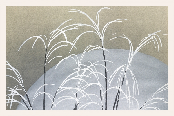 Kamisaka Sekka - Moon and Grass Variante 1 | 60x90 cm | Premium-Papier