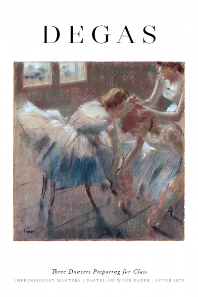 Edgar Degas - Three Dancers Preparing for Class Variante 1 | 30x45 cm | Premium-Papier