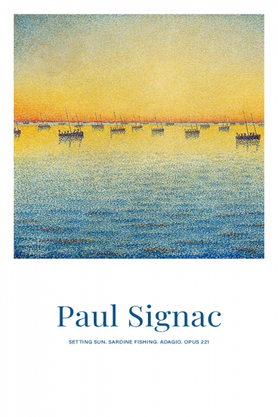 Paul Signac - Setting Sun. Sardine Fishing. Adagio. Opus 221 Variante 1 | 40x60 cm | Premium-Papier