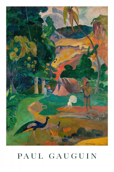 Paul Gauguin - Matamoe (Death), Landscape with Peacocks Variante 1 | 30x45 cm | Premium-Papier