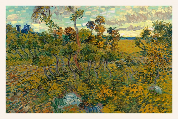 Vincent van Gogh - Sunset at Montmajour Variante 1 | 30x45 cm | Premium-Papier