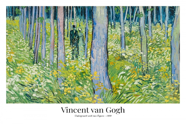 Vincent van Gogh - Undergrowth with two Figures Variante 1 | 30x45 cm | Premium-Papier