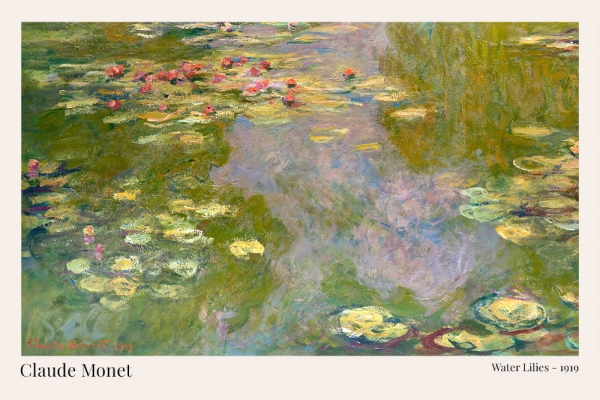 Claude Monet - Water Lilies, 1919 Variante 1 | 60x90 cm | Premium-Papier wasserfest