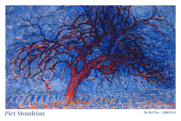 Piet Mondrian - The Red Tree Variante 1 | 20x30 cm | Premium-Papier