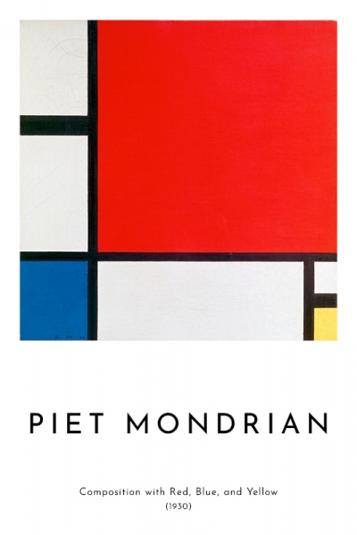 Piet Mondrian - Composition with Red, Blue, and Yellow Variante 1 | 30x45 cm | Premium-Papier