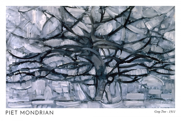 Piet Mondrian - Gray Tree Variante 1 | 30x45 cm | Premium-Papier