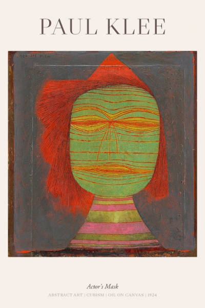 Paul Klee - Actor's Mask Variante 1 | 30x45 cm | Premium-Papier