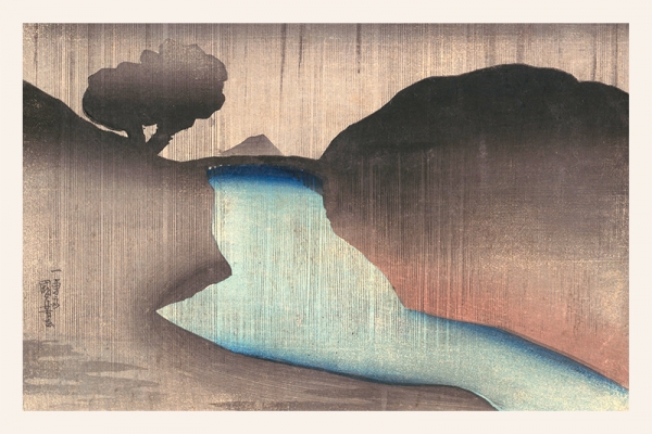 Utagawa Kuniyoshi - Ochanomizu in the Rain Variante 1 | 60x90 cm | Premium-Papier wasserfest