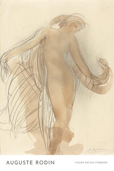 Auguste Rodin - Figure Facing Forward Variante 1 | 60x90 cm | Premium-Papier wasserfest