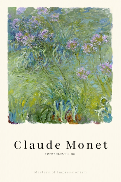 Claude Monet - Agapanthus Variante 1 | 30x45 cm | Premium-Papier