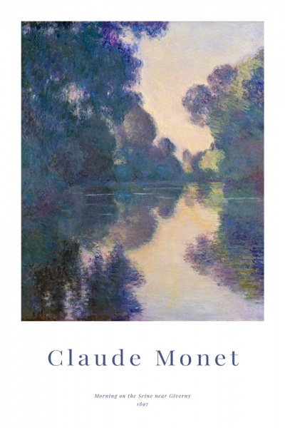Claude Monet - Morning on the Seine near Giverny Variante 1 | 20x30 cm | Premium-Papier