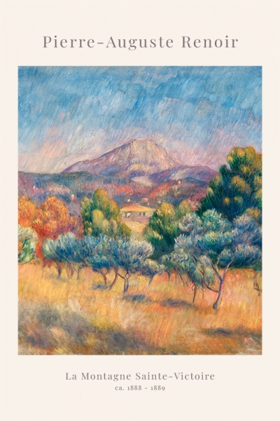 Pierre-Auguste Renoir - La Montagne Sainte-Victoire Variante 1 | 60x90 cm | Premium-Papier