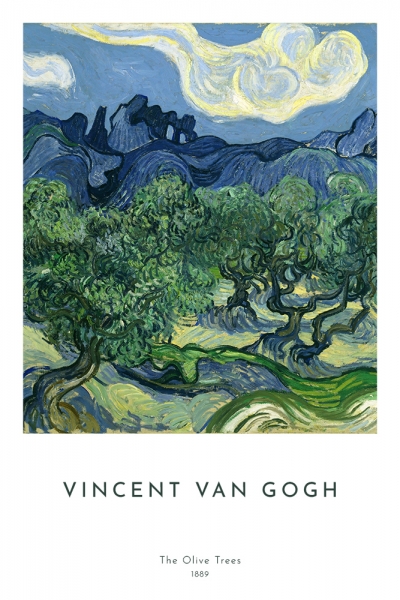 Vincent van Gogh - The Olive Trees Variante 1 | 60x90 cm | Premium-Papier