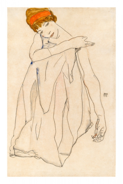 Egon Schiele - Dancer Variante 1 | 60x90 cm | Premium-Papier wasserfest