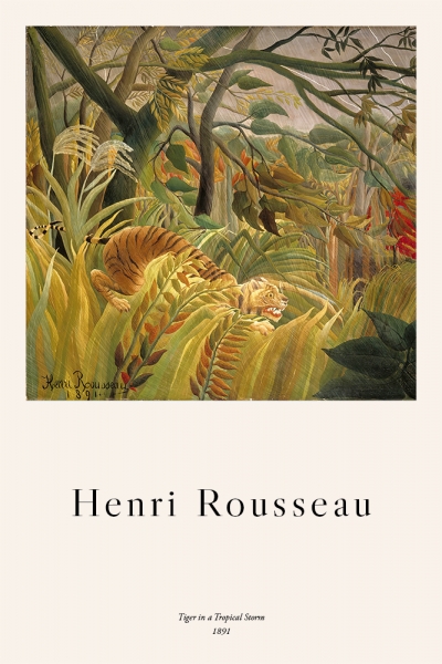 Henri Rousseau - Tiger in a Tropical Storm Variante 1 | 40x60 cm | Premium-Papier