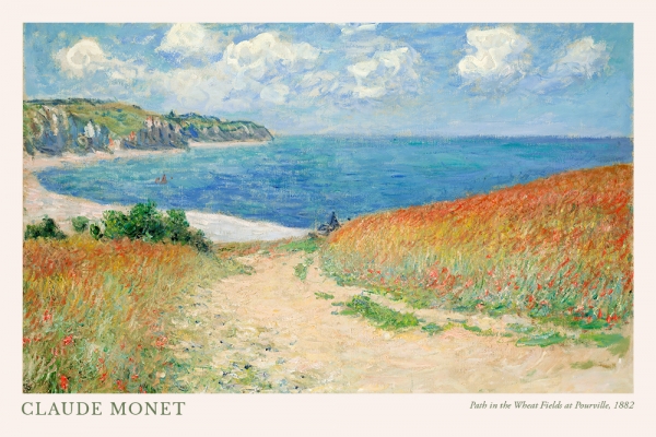Claude Monet - Path in the Wheat Fields at Pourville Variante 1 | 30x45 cm | Premium-Papier