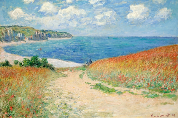 Claude Monet - Path in the Wheat Fields at Pourville Variante 2 | 13x18 cm | Premium-Papier