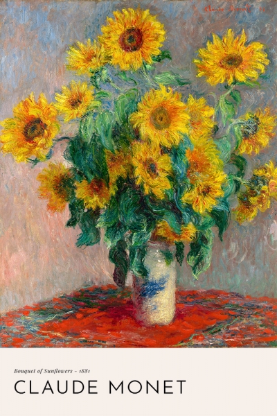 Claude Monet - Bouquet of Sunflowers Variante 1 | 20x30 cm | Premium-Papier