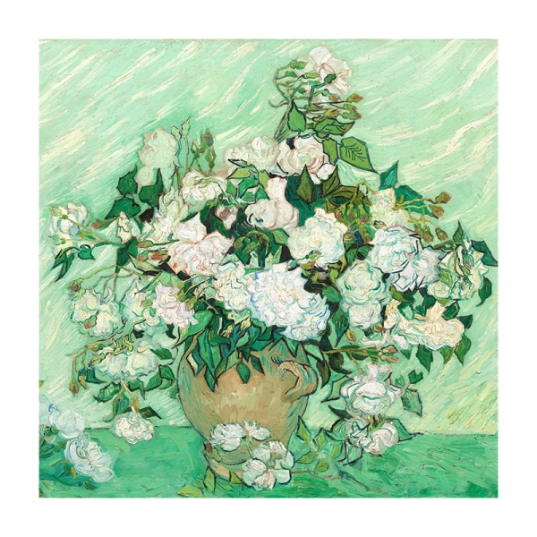 Vincent van Gogh - Roses, 1890 Variante 1 | 60x60 cm | Premium-Papier