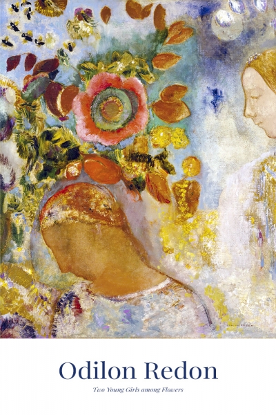 Odilon Redon - Two Young Girls among Flowers Variante 1 | 60x90 cm | Premium-Papier