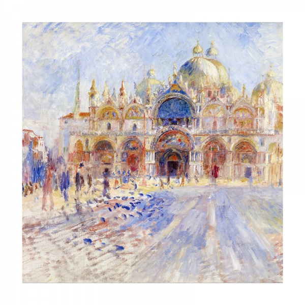 Pierre Auguste Renoir - The Piazza San Marco, Venice Variante 1 | 60x60 cm | Premium-Papier
