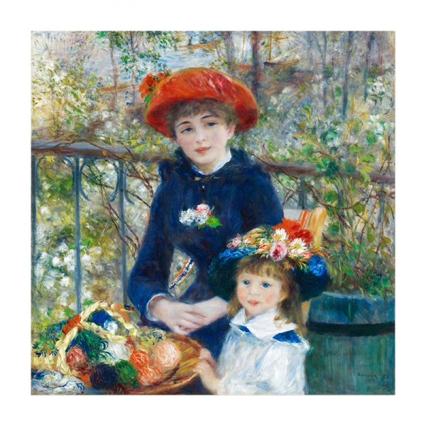 Pierre-Auguste Renoir - Two Sisters (On the Terrace) Variante 1 | 60x60 cm | Premium-Papier