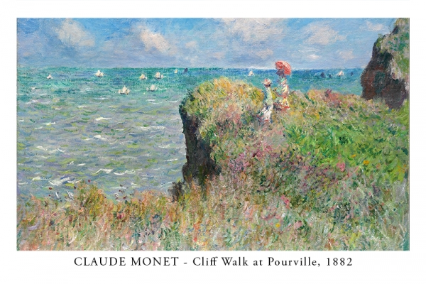 Claude Monet - Cliff Walk at Pourville Variante 1 | 60x90 cm | Premium-Papier