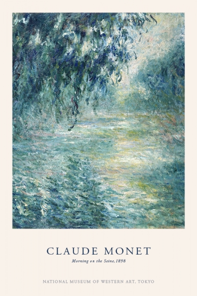 Claude Monet - Morning on the Seine Variante 1 | 40x60 cm | Premium-Papier