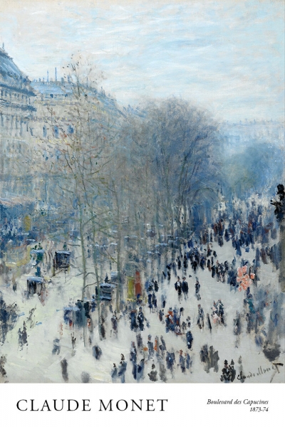 Claude Monet - Boulevard des Capucines Variante 1 | 60x90 cm | Premium-Papier