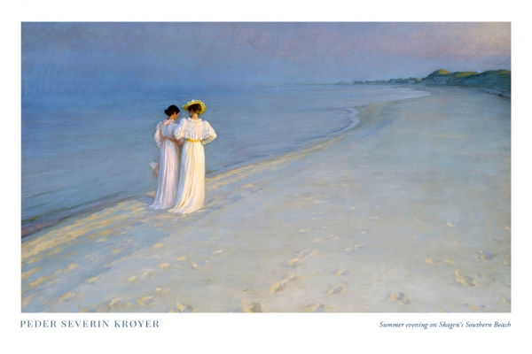 Peder Severin Krøyer - Summer evening on Skagen's Southern Beach Variante 1 | 20x30 cm | Premium-Papier