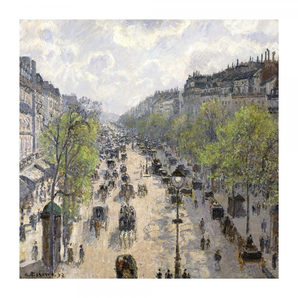 Camille Pissarro - Boulevard Montmartre, Spring Variante 1 | 40x40 cm | Premium-Papier