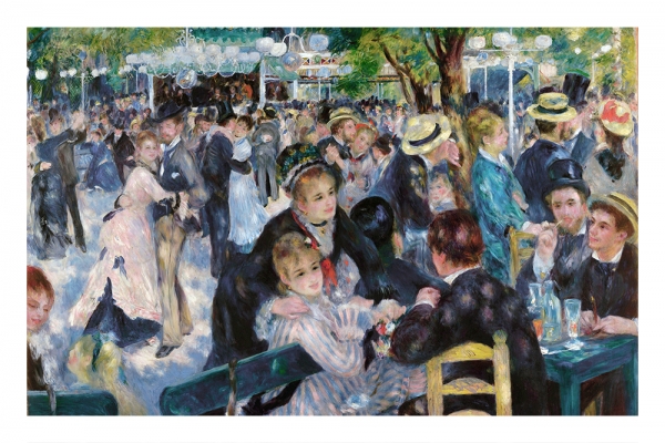 Pierre-Auguste Renoir - Dance at Le Moulin de la Galette Variante 1 | 20x30 cm | Premium-Papier