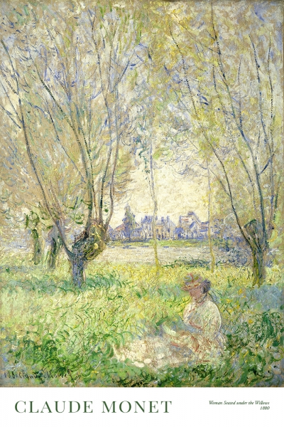 Claude Monet - Woman Seated under the Willows Variante 1 | 30x45 cm | Premium-Papier