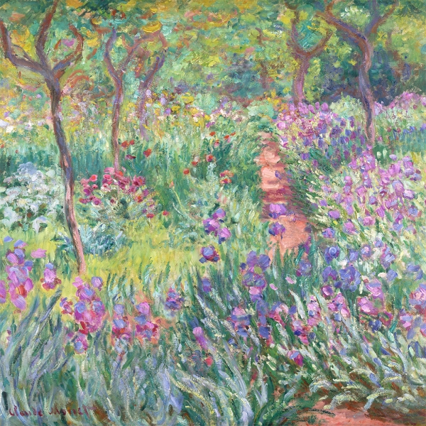 Claude Monet - The Artists Garden in Giverny Variante 1 | 60x60 cm | Premium-Papier wasserfest