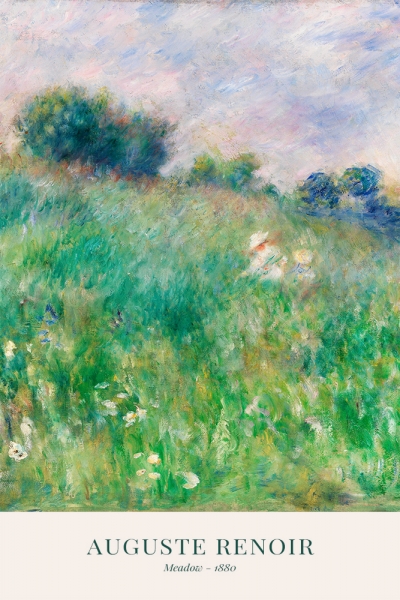 Pierre-Auguste Renoir - Meadow Variante 1 | 30x45 cm | Premium-Papier