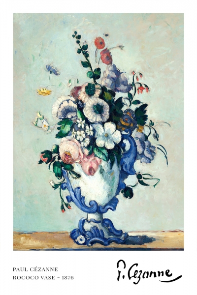 Paul Cézanne - Rococo Vase Variante 1 | 60x90 cm | Premium-Papier
