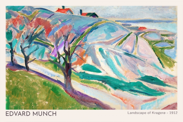 Edvard Munch - Landscape of Kragero Variante 1 | 40x60 cm | Premium-Papier