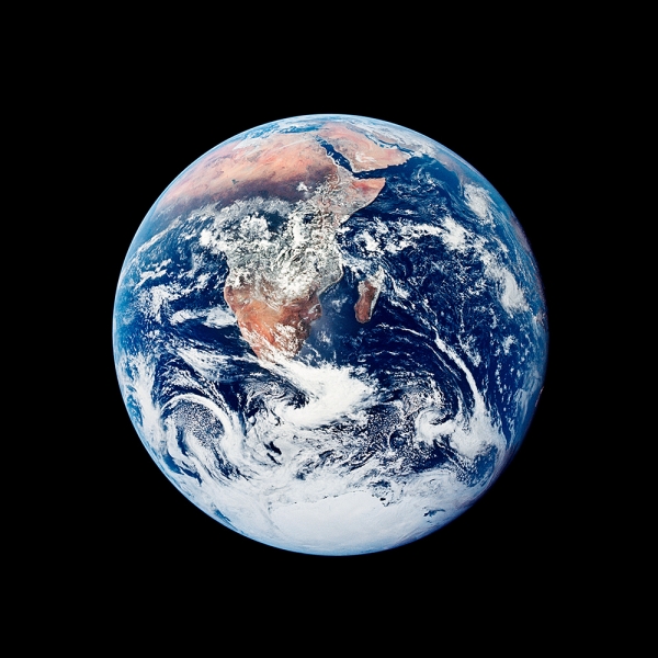 Image of the Earth from Space Variante 1 | 60x60 cm | Premium-Papier