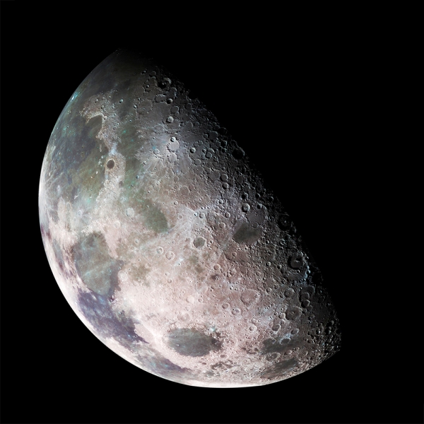 Moon - North Polar Mosaic, Image taken by NASA Variante 1 | 60x60 cm | Premium-Papier