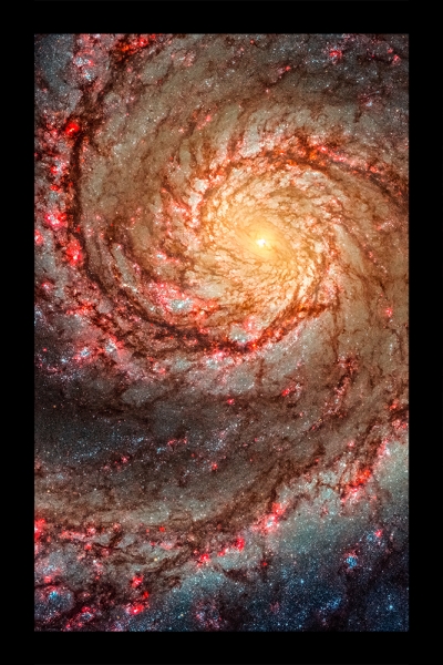 The Whirlpool Galaxy (Messier 51a), Image Taken by NASA Variante 1 | 60x90 cm | Premium-Papier